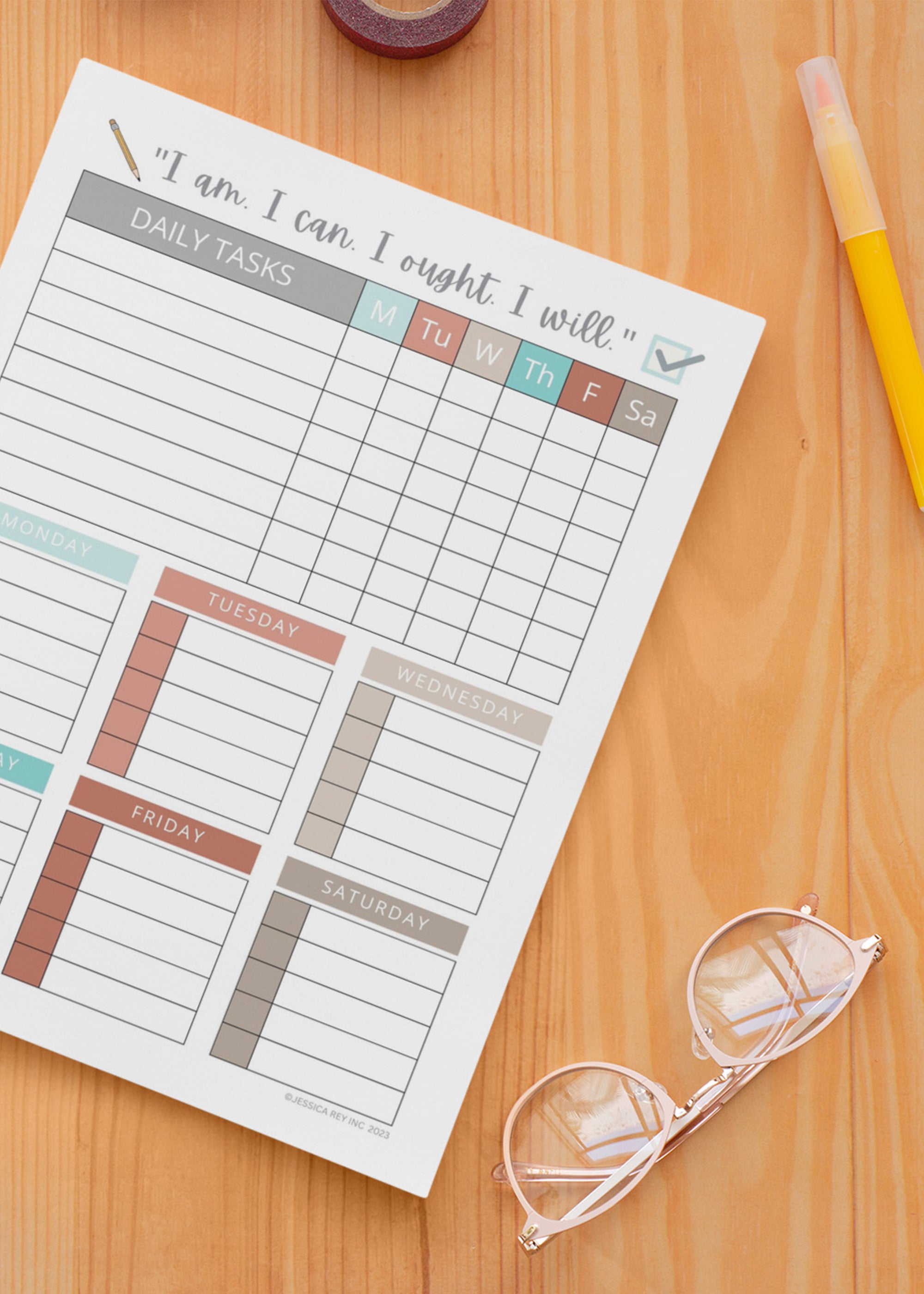 50 page to-do list notepad