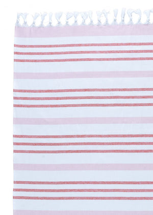 pink stripe turkish towel